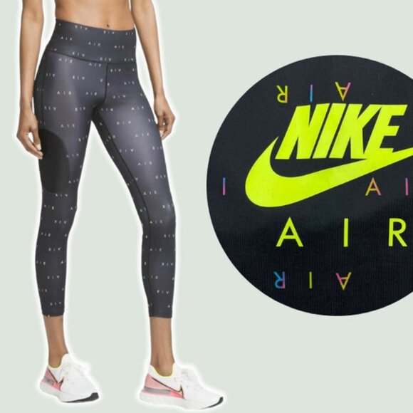 NIKE Air Dri-Fit 7/8 Logo Printed Legging Sz XS - Picture 1 of 5